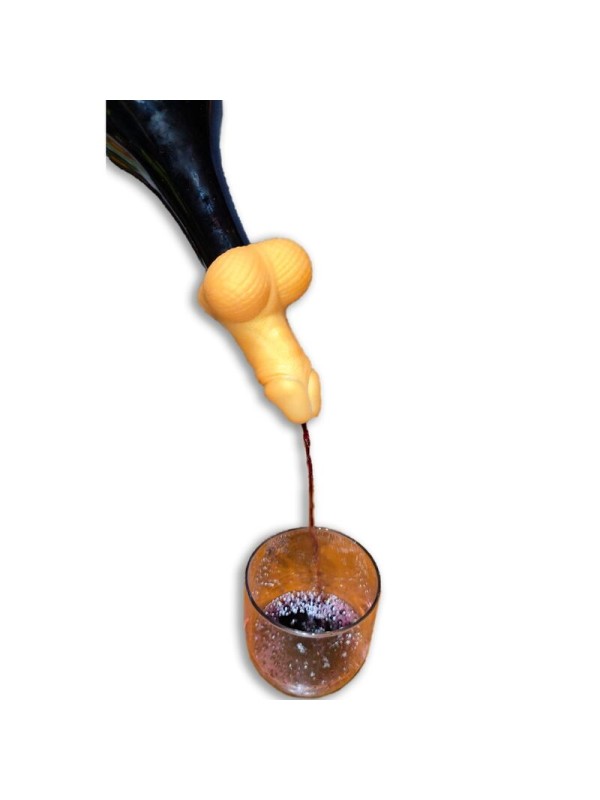 DIABLO PICANTE DECANTADOR DE VINO FORMA PENE DORADO