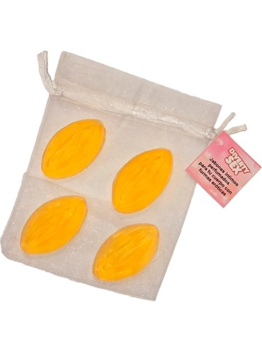 DIABLO PICANTE 4 MINI JABONES FORMA VAGINA AMARILLO