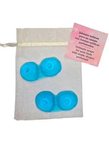 DIABLO PICANTE 2 JABONES PERFUMADOS FORMA PECHOS AZUL