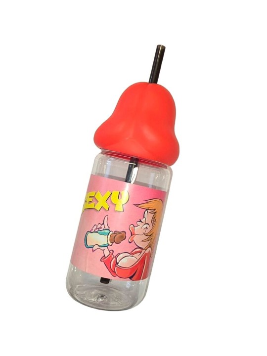 DIABLO PICANTE BIBERON FORMA PENE 360 ML ROJO