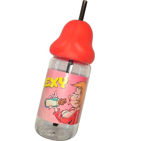 DIABLO PICANTE BIBERON FORMA PENE 360 ML ROJO