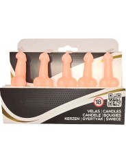 DIABLO PICANTE CAJA 5 VELAS FORMA PENE CARNE