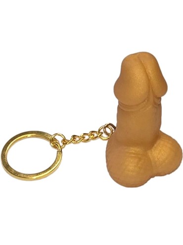 DIABLO PICANTE LLAVERO FORMA PENE DORADO