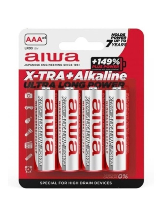 AIWA X TRA ALKALINE PILA ALCALINA AAA LR03 BLISTER4
