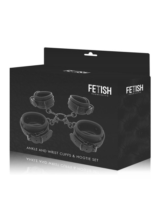 FETISH SUBMISSIVE SET ESPOSAS MANOS Y TOBILLOS CON FORRO DE NEOPRENO