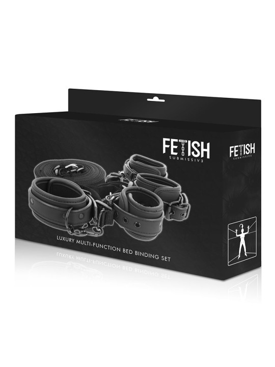FETISH SUBMISSIVE SET DE ESPOSAS Y ATADURAS CON FORRO DE NEOPRENO