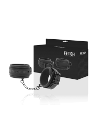 FETISH SUBMISSIVE ESPOSAS TOBILLOS CUERO VEGANO CON FORRO DE NEOPRENO