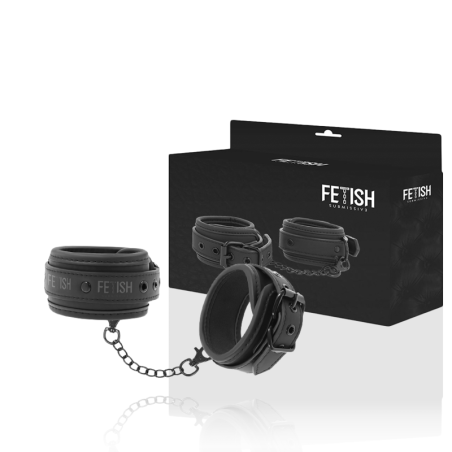 FETISH SUBMISSIVE ESPOSAS TOBILLOS CUERO VEGANO CON FORRO DE NEOPRENO