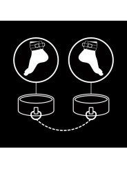 FETISH SUBMISSIVE ESPOSAS TOBILLOS CUERO VEGANO CON FORRO DE NEOPRENO