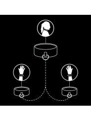 FETISH SUBMISSIVE COLLAR Y ESPOSAS CUERO VEGANO CON FORRO DE NEOPRENO