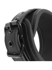 FETISH SUBMISSIVE COLLAR Y ESPOSAS CUERO VEGANO CON FORRO DE NEOPRENO