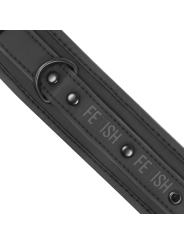 FETISH SUBMISSIVE COLLAR Y ESPOSAS CUERO VEGANO CON FORRO DE NEOPRENO