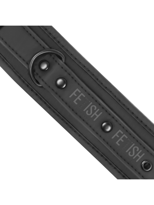 FETISH SUBMISSIVE COLLAR Y ESPOSAS CUERO VEGANO CON FORRO DE NEOPRENO