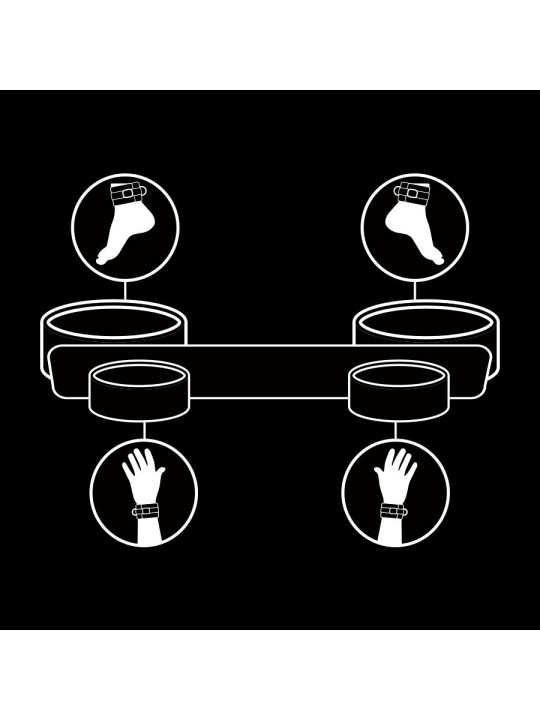 FETISH SUBMISSIVE BARRA SEPARADORA BONDAGE CON FORRO DE NEOPRENO