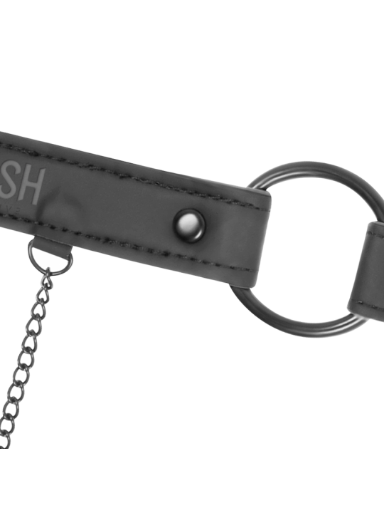 FETISH SUBMISSIVE ANILLA MORDAZA CON PINZAS PARA PEZONES