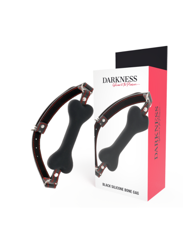 DARKNESS MORDAZA SILICONA HUESO NEGRO