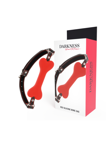 DARKNESS MORDAZA SILICONA HUESO ROJO