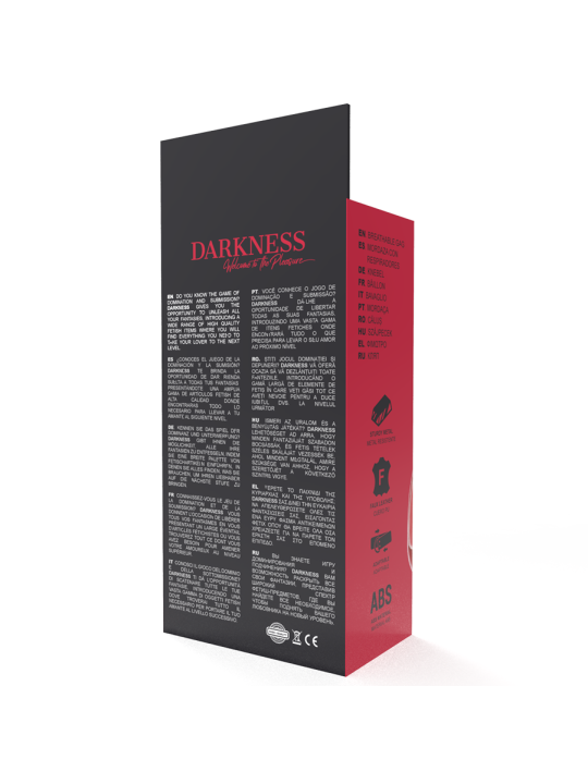 DARKNESS MORDAZA TRANSPIRABLE ROJO