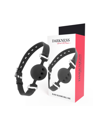 DARKNESS MORDAZA TRANSPIRABLE SILICONA NEGRO