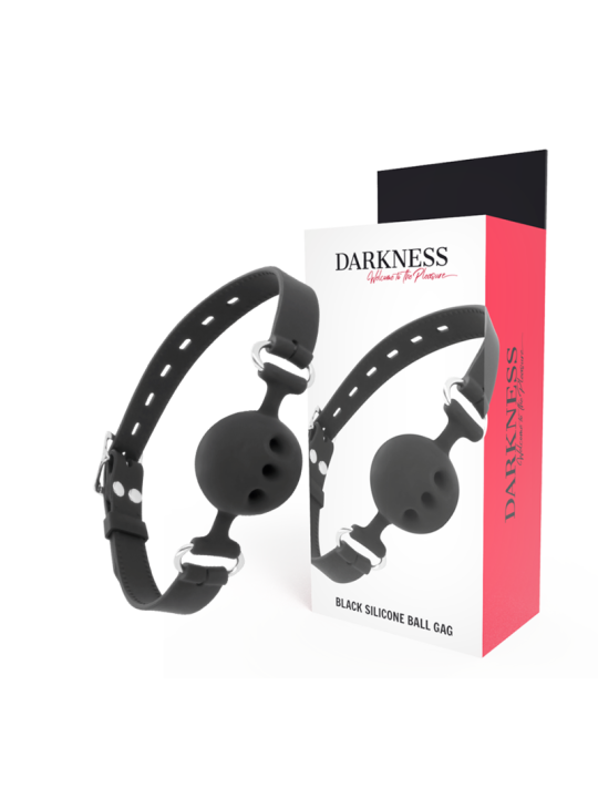 DARKNESS MORDAZA TRANSPIRABLE SILICONA NEGRO