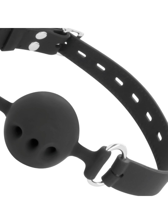 DARKNESS MORDAZA TRANSPIRABLE SILICONA NEGRO