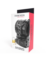 DARKNESS ESPOSAS CUERO AJUSTABLES MANOS NEGRO CON CANDADO