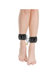 DARKNESS ESPOSAS CUERO AJUSTABLES TOBILLOS NEGRO CON CANDADO