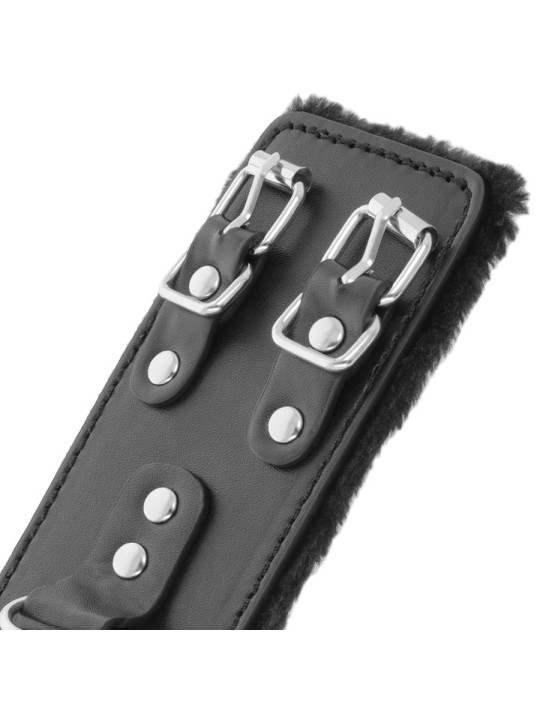 DARKNESS ESPOSAS CUERO CON FORRO AJUSTABLES NEGRO