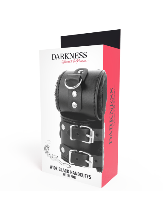 DARKNESS ESPOSAS CUERO CON FORRO AJUSTABLES NEGRO