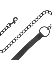 DARKNESS ESPOSAS Y COLLAR DE CUERO NEGRO