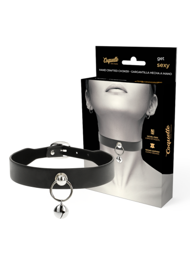 COQUETTE CHIC DESIRE COLLAR CUERO VEGANO ACCESORIO WOMAN CASCABEL ARO