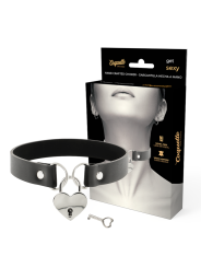 COQUETTE CHIC DESIRE COLLAR CUERO VEGANO ACCESORIO CORAZON CON LLAVE