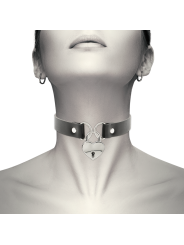 COQUETTE CHIC DESIRE COLLAR CUERO VEGANO ACCESORIO CORAZON CON LLAVE