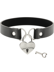 COQUETTE CHIC DESIRE COLLAR CUERO VEGANO ACCESORIO CORAZON CON LLAVE