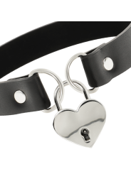 COQUETTE CHIC DESIRE COLLAR CUERO VEGANO ACCESORIO CORAZON CON LLAVE