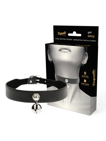 COQUETTE CHIC DESIRE COLLAR CUERO VEGANO ACCESORIO WOMAN CASCABEL