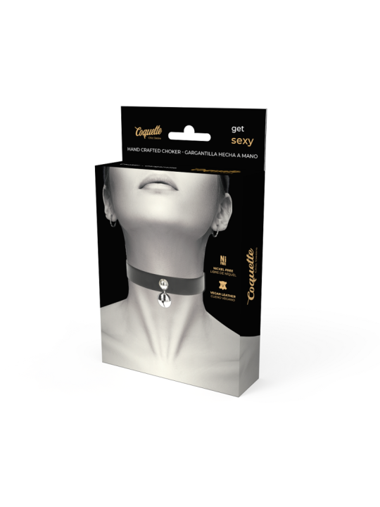 COQUETTE CHIC DESIRE COLLAR CUERO VEGANO ACCESORIO WOMAN CASCABEL