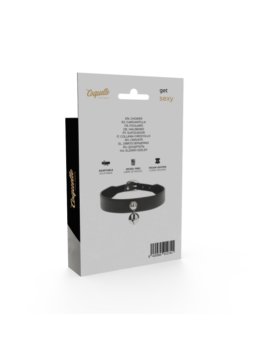 COQUETTE CHIC DESIRE COLLAR CUERO VEGANO ACCESORIO WOMAN CASCABEL
