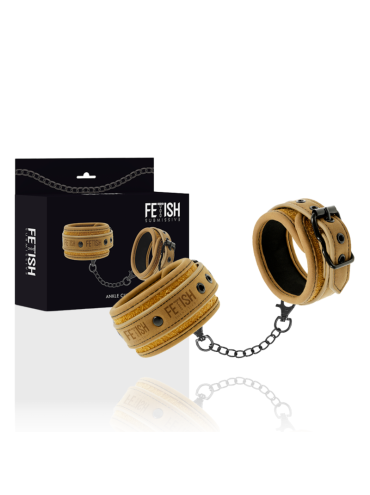 FETISH SUBMISSIVE ORIGEN ESPOSAS TOBILLOS CUERO VEGANO CON FORRO DE NEOPRENO