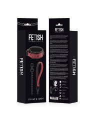 FETISH SUBMISSIVE DARK ROOM COLLAR CON CADENA CON FORRO DE NEOPRENO