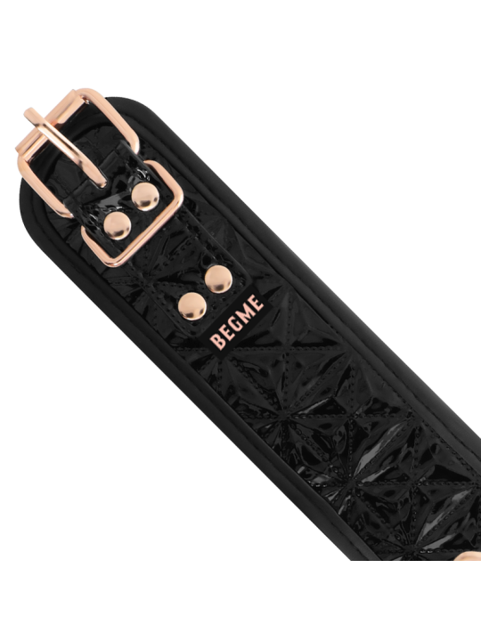 BEGME BLACK EDITION COLLAR CUERO VEGANO CON FORRO DE NEOPRENO