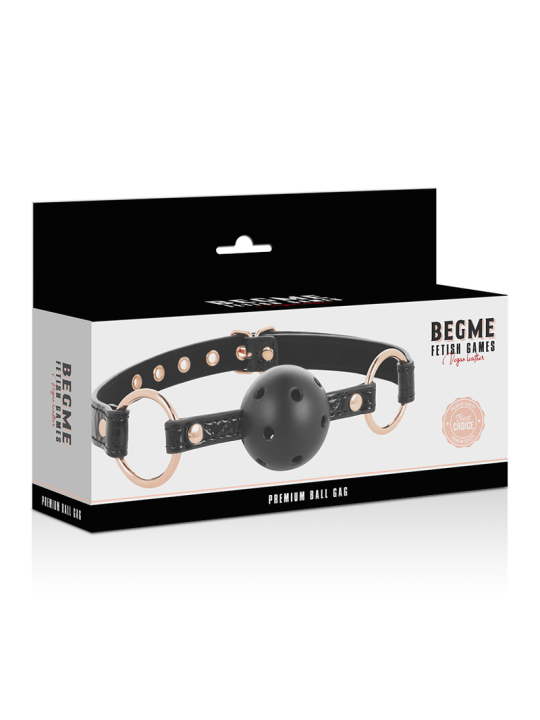 BEGME BLACK EDITION MORDAZA CUERO VEGANO