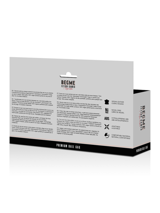 BEGME BLACK EDITION MORDAZA CUERO VEGANO