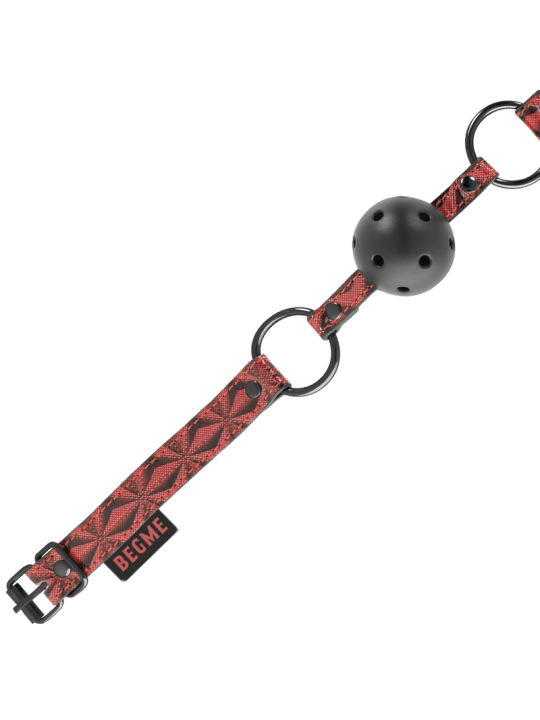 BEGME RED EDITION MORDAZA CUERO VEGANO