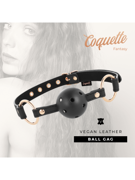 COQUETTE CHIC DESIRE FANTASY MORDAZA TRANSPIRABLE CUERO VEGANO