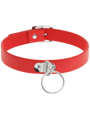 COQUETTE CHIC DESIRE COLLAR CUERO VEGANO ROJO ACCESORIO WOMAN FETISH
