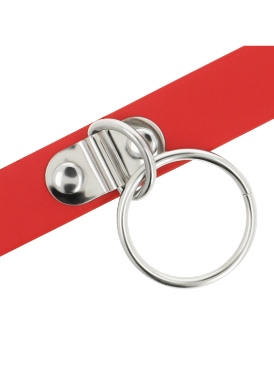 COQUETTE CHIC DESIRE COLLAR CUERO VEGANO ROJO ACCESORIO WOMAN FETISH