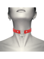 COQUETTE CHIC DESIRE COLLAR CUERO VEGANO ROJO ACCESORIO CORAZON CON LLAVE