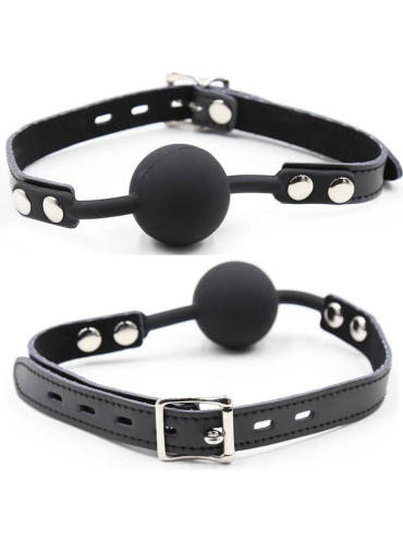 OHMAMA FETISH MORDAZA SILICONA CON CORREA PIEL CANDADO INCLUIDO