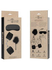 INTENSE FETISH SET EROTICO 2 CON ESPOSAS ANTIFAZ Y PLUMERO